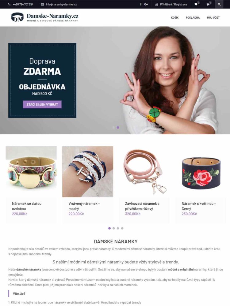 Eshop s Dámskými náramky