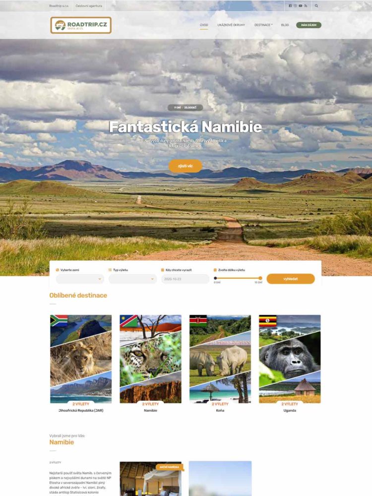 Web cestovní agentury
